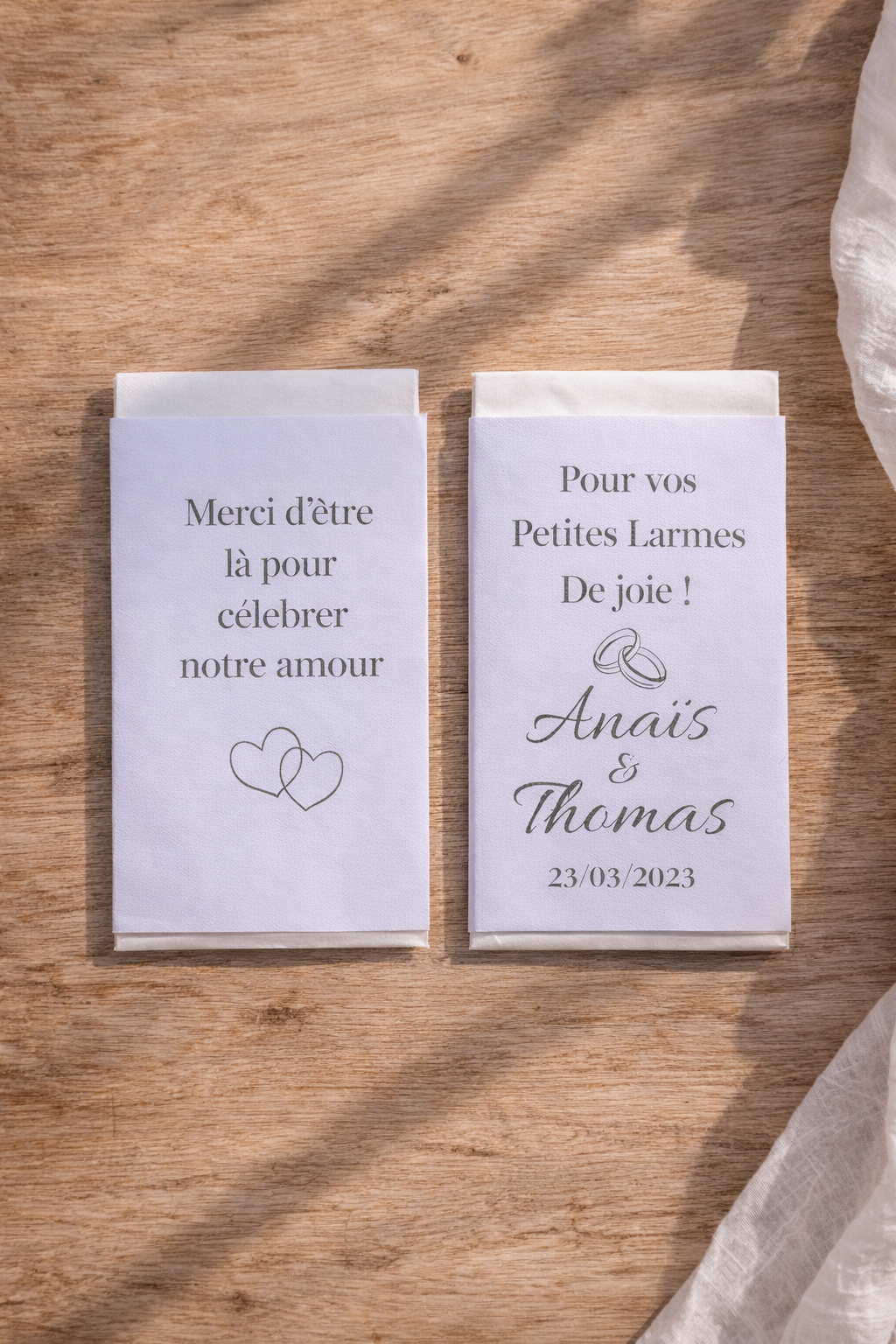 Larme de joie - Étuis personnalisés + mouchoirs